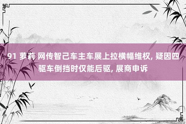 91 萝莉 网传智己车主车展上拉横幅维权， 疑因四驱车倒挡时仅能后驱， 展商申诉